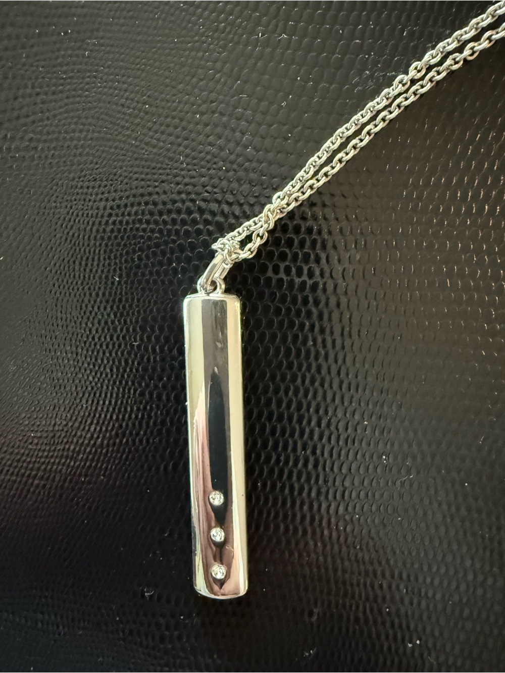 Brighton Silver Swirl Bar Pendant Necklace - Picture 4 of 6